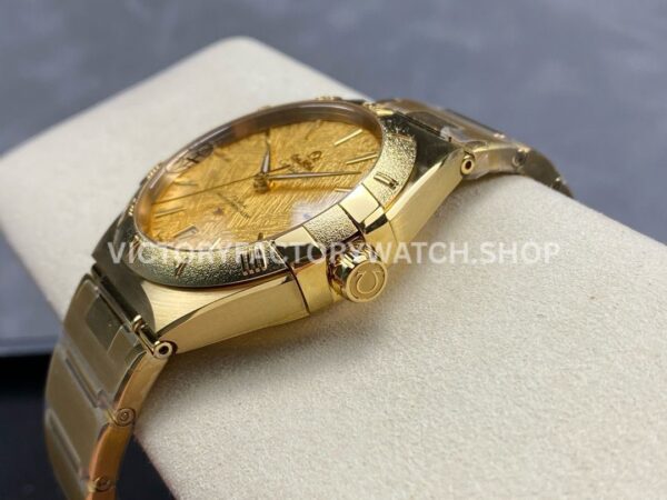 V+ Factory Omega Constellation 131.50.41.21.99.001 41mm Full Yellow Gold Ceramic Bezel Champagne Dial