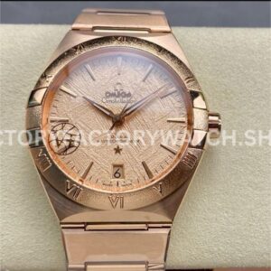 V+ Factory Omega Constellation 131.50.41.21.99.002 41mm Full Rose Gold Ceramic Bezel Champagne Dial (3) V+ Factory Omega Constellation 131.50.41.21.99.002 41mm full rose gold ceramic bezel champagne dial replica watch