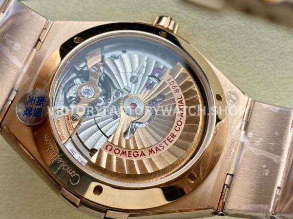 V+ Factory Omega Constellation 131.50.41.21.99.002 41mm Full Rose Gold Ceramic Bezel Champagne Dial