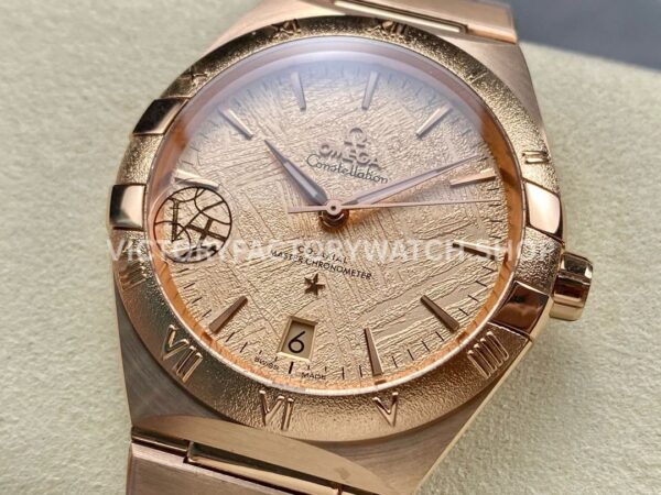 V+ Factory Omega Constellation 131.50.41.21.99.002 41mm Full Rose Gold Ceramic Bezel Champagne Dial