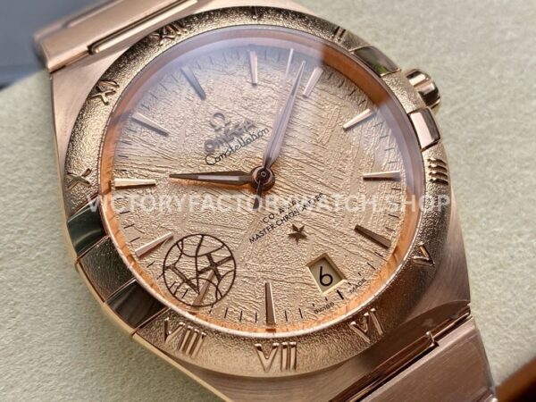 V+ Factory Omega Constellation 131.50.41.21.99.002 41mm Full Rose Gold Ceramic Bezel Champagne Dial