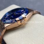 V+ Factory Omega Constellation 131.63.41.21.03.001 41mm Full Rose Gold Blue Ceramic Bezel Blue Dial