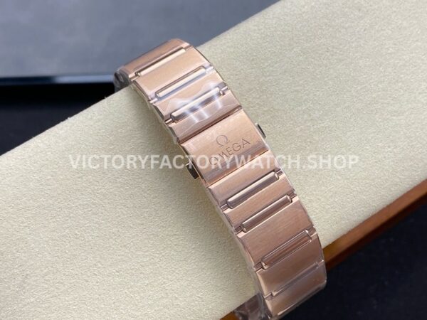 V+ Factory Omega Constellation 131.63.41.21.03.001 41mm Full Rose Gold Blue Ceramic Bezel Blue Dial