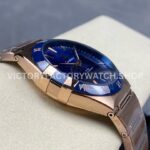 V+ Factory Omega Constellation 131.63.41.21.03.001 41mm Full Rose Gold Blue Ceramic Bezel Blue Dial