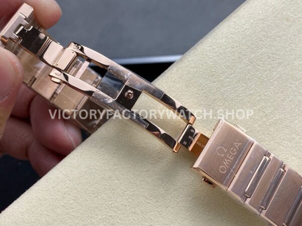 V+ Factory Omega Constellation 131.63.41.21.03.001 41mm Full Rose Gold Blue Ceramic Bezel Blue Dial