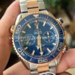 VR Factory Omega Seamaster Planet Ocean Chronograph 215.20.46.51.03.001 45.5mm Half Rose Gold Blue Dial