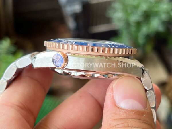 VR Factory Omega Seamaster Planet Ocean Chronograph 215.20.46.51.03.001 45.5mm Half Rose Gold Blue Dial