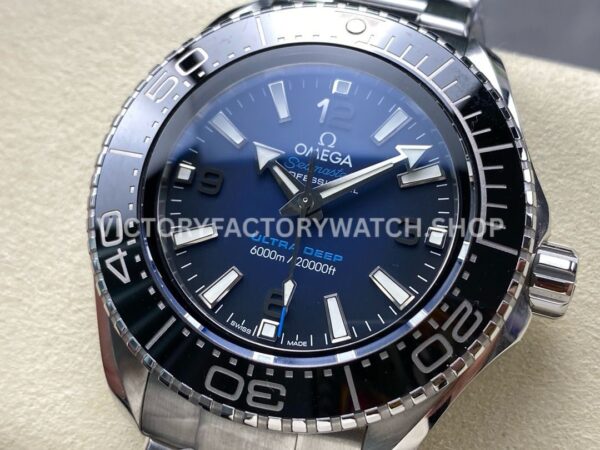 VR Factory Omega Seamaster Ultra Deep 6000M 215.30.46.21.03.001 45mm Arabic Numerals Blue Dial (2) VR Factory Omega Seamaster Ultra Deep 6000M 215.30.46.21.03.001 45mm Arabic Numerals Blue Dial