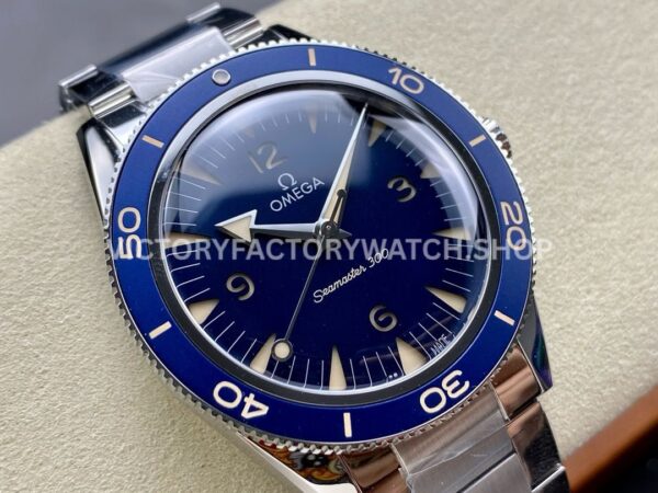 VS Factory Omega Seamaster 300 234.30.41.21.03.001 41mm Full Steel Arabic Numerals Blue Dial