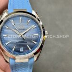 VS Factory Omega Seamaster Aqua Terra 150M 220.12.41.21.03.008 41mm steel light rubber strap blue dial replica watch