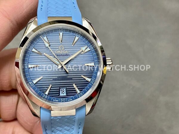 VS Factory Omega Seamaster Aqua Terra 150M 220.12.41.21.03.008 41mm steel light rubber strap blue dial replica watch