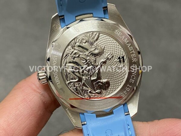 VS Factory Omega Seamaster Aqua Terra 150M 220.12.41.21.03.008 41mm Steel Light Rubber Strap Blue Dial