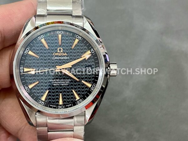 VS Factory Omega Seamaster Aqua Terra 150M 231.10.42.21.01.006 41.5mm full steel black waves dial replica watch