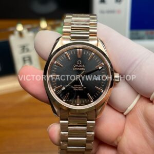 VS Factory Omega Seamaster Aqua Terra 2103.50.00 39mm full yellow gold black dial replica watch