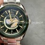 VS Factory Omega Seamaster Aqua Terra GMT Worldtimer 220.30.43.22.10.001 43mm full steel olive green dial replica watch