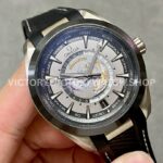 VS Factory Omega Seamaster Aqua Terra Worldtimer 220.92.43.22.99.001 43mm Titanium Black Rubber Strap Grey Dial