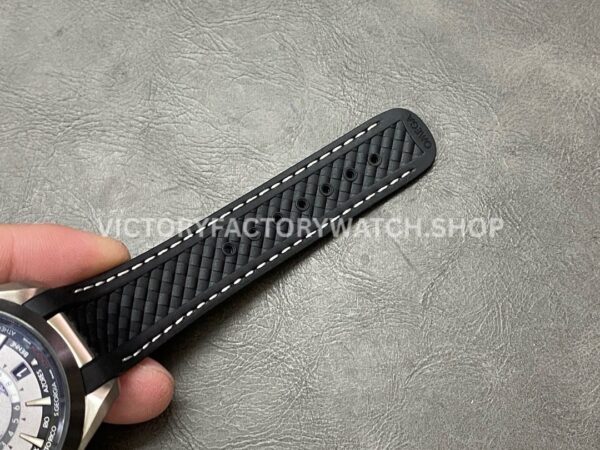 VS Factory Omega Seamaster Aqua Terra Worldtimer 220.92.43.22.99.001 43mm Titanium Black Rubber Strap Grey Dial