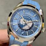 VS Factory Omega Seamaster Aqua Terra Worldtimer Master Chronometer Gmt 220.12.43.22.03.001 43mm Light Rubber Strap Blue Dial