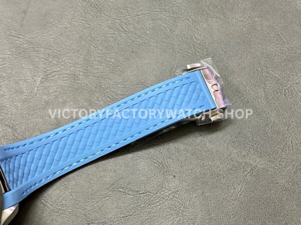 VS Factory Omega Seamaster Aqua Terra Worldtimer Master Chronometer Gmt 220.12.43.22.03.001 43mm Light Rubber Strap Blue Dial