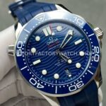 VS Factory Omega Seamaster Diver 300 M 210.32.42.20.03.001 42mm Blue Dial (8) VS Factory Omega Seamaster Diver 300M 210.32.42.20.03.001 42mm Blue Rubber Strap Blue Dial