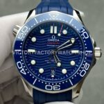 VS Factory Omega Seamaster Diver 300 M 210.32.42.20.03.001 42mm Blue Dial (9) VS Factory Omega Seamaster Diver 300M 210.32.42.20.03.001 42mm blue rubber strap blue dial replica watch
