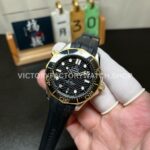 VS Factory Omega Seamaster Diver 300M 210.22.42.20.01.001 42mm Half Yellow Gold Rubber Strap Black Dial (2) VS Factory Omega Seamaster Diver 300M 210.22.42.20.01.001 42mm Half Yellow Gold Rubber Strap Black Dial