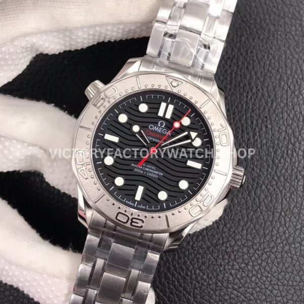VS Factory Omega Seamaster Diver 300M 210.30.42.20.01.002 42mm Full Steel Black Dial (3) VS Factory Omega Seamaster Diver 300M 210.30.42.20.01.002 42mm Full Steel Titanium Bezel Black Dial