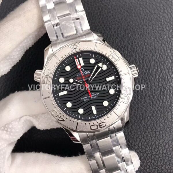 VS Factory Omega Seamaster Diver 300M 210.30.42.20.01.002 42mm Full Steel Black Dial (7) VS Factory Omega Seamaster Diver 300M 210.30.42.20.01.002 42mm Full Steel Titanium Bezel Black Dial