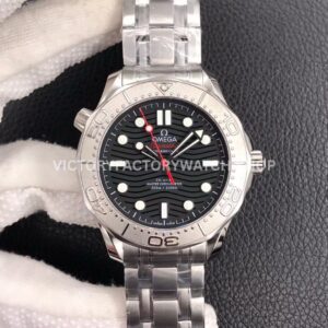 VS Factory Omega Seamaster Diver 300M 210.30.42.20.01.002 42mm Full Steel Black Dial (9) VS Factory Omega Seamaster Diver 300M 210.30.42.20.01.002 42mm full steel titanium bezel black dial replica watch