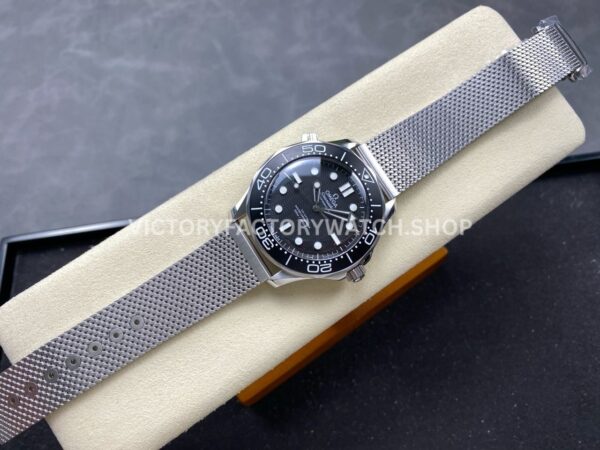 VS Factory Omega Seamaster Diver 300M 210.30.42.20.01.010 42mm Full Steel Black Aluminum Bezel Black Dial