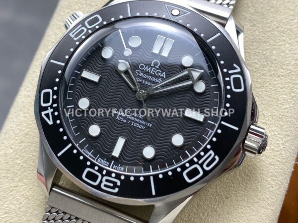 VS Factory Omega Seamaster Diver 300M 210.30.42.20.01.010 42mm Full Steel Black Aluminum Bezel Black Dial