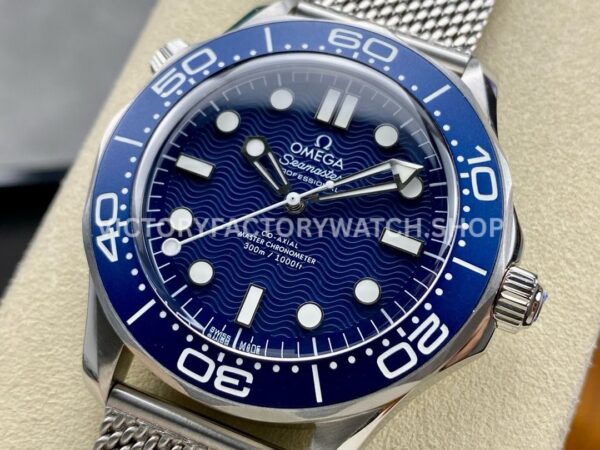 VS Factory Omega Seamaster Diver 300M 210.30.42.20.03.002 42mm Full Steel Strap Blue Dial (1) VS Factory Omega Seamaster Diver 300M 210.30.42.20.03.002 42mm Full Steel Blue Ceramic Bezel Blue Dial