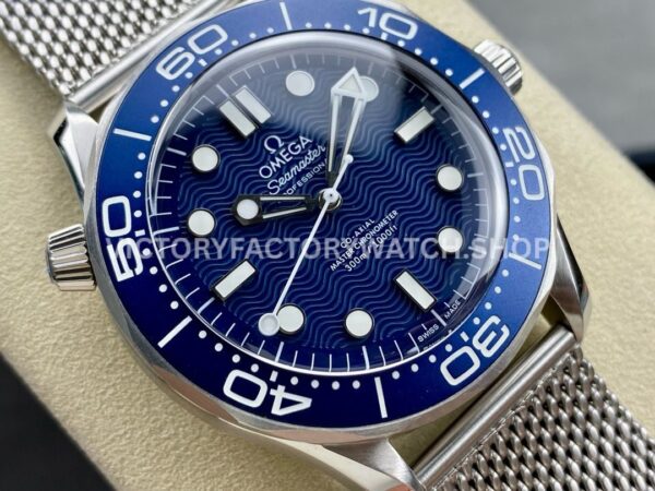 VS Factory Omega Seamaster Diver 300M 210.30.42.20.03.002 42mm Full Steel Strap Blue Dial (4) VS Factory Omega Seamaster Diver 300M 210.30.42.20.03.002 42mm Full Steel Blue Ceramic Bezel Blue Dial
