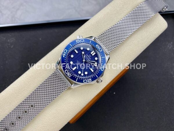 VS Factory Omega Seamaster Diver 300M 210.30.42.20.03.002 42mm Full Steel Strap Blue Dial (8) VS Factory Omega Seamaster Diver 300M 210.30.42.20.03.002 42mm Full Steel Blue Ceramic Bezel Blue Dial