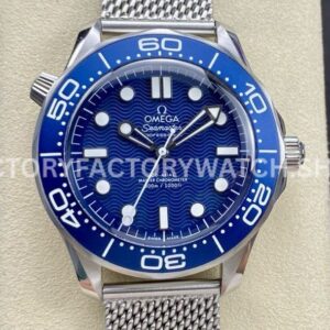 VS Factory Omega Seamaster Diver 300M 210.30.42.20.03.002 42mm full steel blue ceramic bezel blue dial replica watch