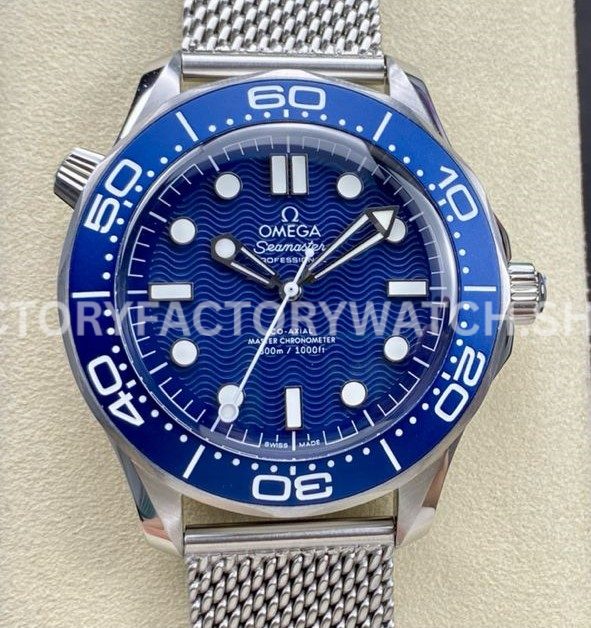 VS Factory Omega Seamaster Diver 300M 210.30.42.20.03.002 42mm Full Steel Strap Blue Dial (9) VS Factory Omega Seamaster Diver 300M 210.30.42.20.03.002 42mm full steel blue ceramic bezel blue dial replica watch