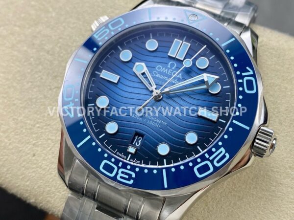 VS Factory Omega Seamaster Diver 300M 210.30.42.20.03.003 42mm Full Steel Blue Dial (2) VS Factory Omega Seamaster Diver 300M 210.30.42.20.03.003 42mm Full Steel Light Blue Dial