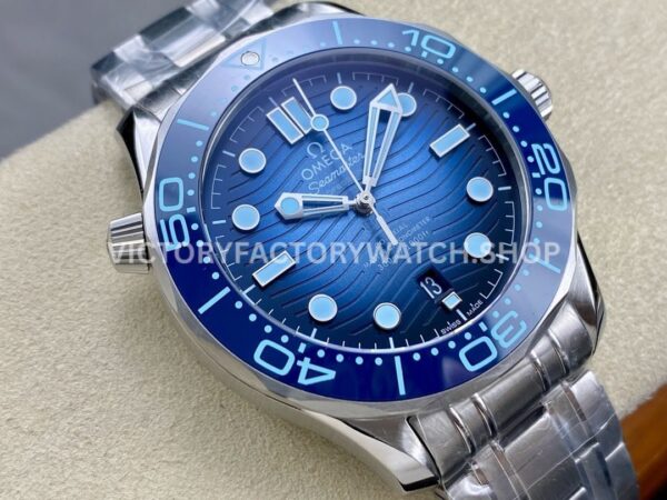VS Factory Omega Seamaster Diver 300M 210.30.42.20.03.003 42mm Full Steel Blue Dial (7) VS Factory Omega Seamaster Diver 300M 210.30.42.20.03.003 42mm Full Steel Light Blue Dial