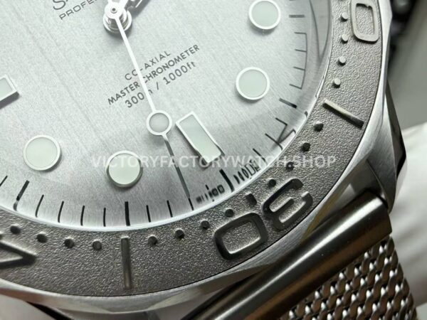 VS Factory Omega Seamaster Diver 300M 210.30.42.20.06.002 42mm Full Steel Aluminum Bezel Brushed Grey Dial