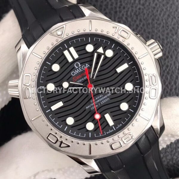 VS Factory Omega Seamaster Diver 300M 210.32.42.20.01.002 42mm Steel Rubber Strap Black Dial (7) VS Factory Omega Seamaster Diver 300M 210.32.42.20.01.002 42mm Rubber Strap Black Dial