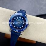 VS Factory Omega Seamaster Diver 300M 210.32.42.20.03.002 42mm Steel Blue Rubber Strap Blue Dial (4) VS Factory Omega Seamaster Diver 300M 210.32.42.20.03.002 42mm Steel Blue Rubber Strap Light Blue Dial