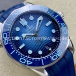 VS Factory Omega Seamaster Diver 300M 210.32.42.20.03.002 42mm Steel Blue Rubber Strap Blue Dial (7) VS Factory Omega Seamaster Diver 300M 210.32.42.20.03.002 42mm Steel Blue Rubber Strap Light Blue Dial