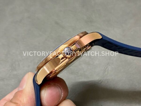 VS Factory Omega Seamaster Diver 300M 210.62.42.20.03.001 42mm Rose Gold Rubber Strap Blue Dial