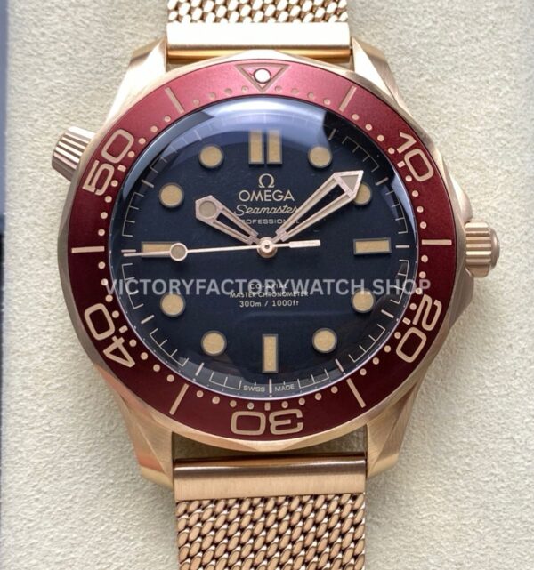VS Factory Omega Seamaster Diver 300M 210.90.42.20.01.003 42mm full bronze gold black dial replica watch