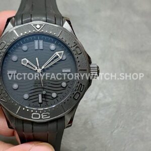 VS Factory Omega Seamaster Diver 300M 210.92.44.20.01.003 43.5mm Ceramic Rubber Strap Black Dial (1) VS Factory Omega Seamaster Diver 300M 210.92.44.20.01.003 43.5mm ceramic rubber strap black dial replica watch