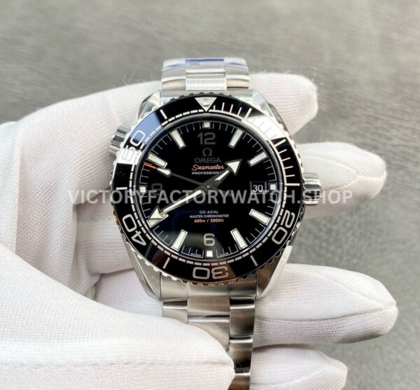 VS Factory Omega Seamaster Planet Ocean 600M 215.30.44.21.01.001 43.5mm full steel black ceramic bezel black dial replica watch