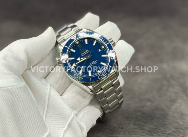 VS Factory Omega Seamaster Planet Ocean 600M 215.30.44.21.03.001 43.5mm Full Steel Blue Ceramic Bezel Arabic Numerals Blue Dial