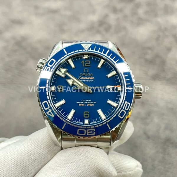 VS Factory Omega Seamaster Planet Ocean 600M 215.30.44.21.03.001 43.5mm full steel blue ceramic bezel blue dial replica watch