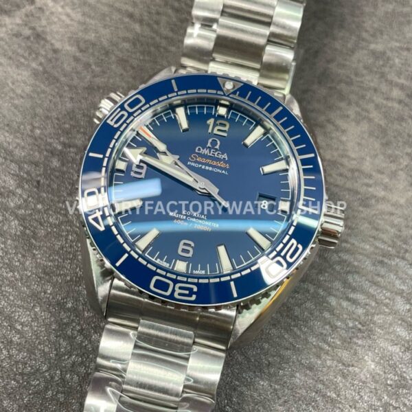 VS Factory Omega Seamaster Planet Ocean 600M 215.30.44.21.03.001 43.5mm Full Steel Blue Ceramic Bezel Arabic Numerals Blue Dial