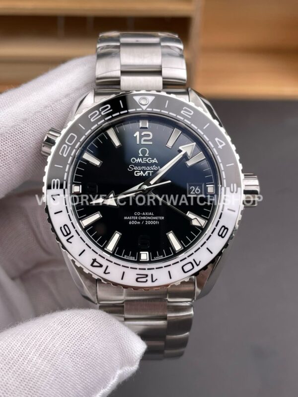 VS Factory Omega Seamaster Planet Ocean 600M 215.30.44.22.01.001 43.5mm Full Steel Black White Ceramic Bezel Arabic Numerals Black Dial
